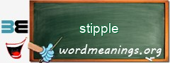 WordMeaning blackboard for stipple